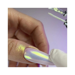 Liquid powder 01 NAILSOFTHENIGHT polvo espejo líquido con reflejo de verde a morado para uñas, 5 g