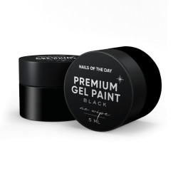 Premium Gel Paint Black No Wipe Nailsoftheday, 5ml