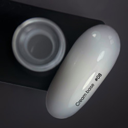 Base Cream 08 NAILS OF THE DAY NUEVA Fórmula, base de camuflaje de color blanco lechoso, 10 ml