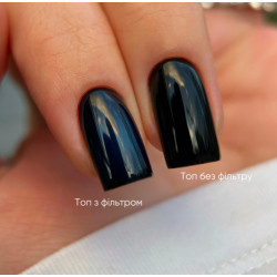 Rubber Top No Wipe DARK con UV FILTROS, sin pegajosidad, 30ml