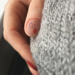 Esmalte semipermanente F005 French Colección Komilfo, beige cálido, 15ml