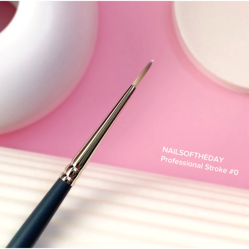 Pincel Stroke 0 NAILSOFTHEDAY Nail Art de pelo sintético, 8 mm