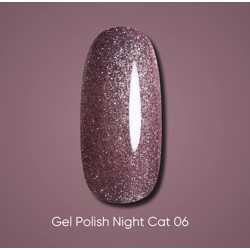 Esmalte Semipermanente Ojo de gato 06, Night Cat Reflectante Dark, 6ml
