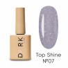 Top Shine 07 DARK, con shimmer sin capa adhesiva, 10ml