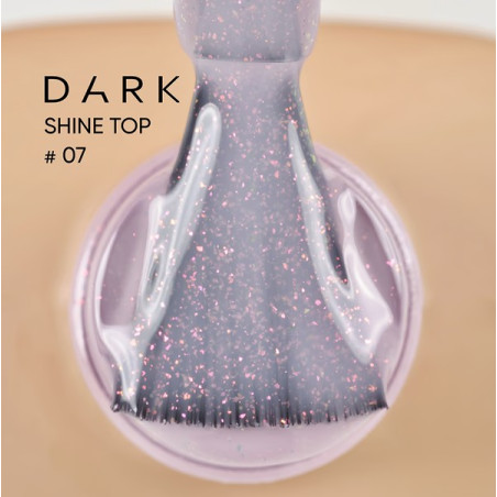Top Shine 07 DARK, con shimmer sin capa adhesiva, 10ml
