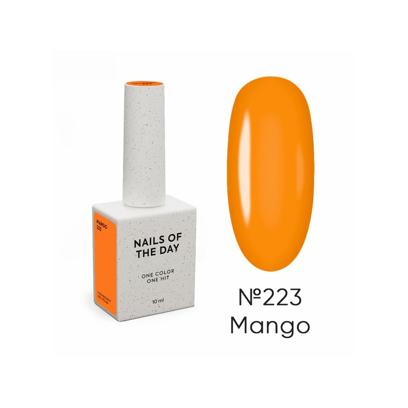 Esmalte Semipermanente Let's special Mango NAILSOFTHEDAY, naranja neón, 10ml