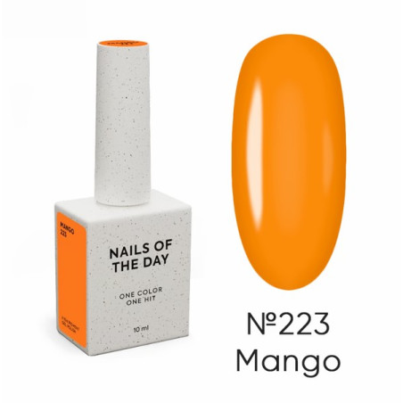 Esmalte Semipermanente Let's special Mango NAILSOFTHEDAY, naranja neón, 10ml