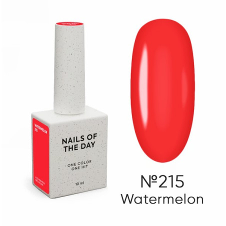 Esmalte Semipermanente Let's special Watermelon NAILSOFTHEDAY, rojo coral intenso, 10ml