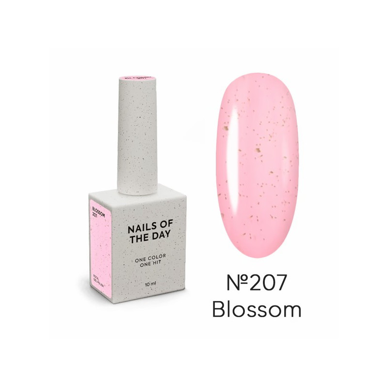 Esmalte Semipermanente Let's special Blossom NAILSOFTHEDAY, rosa claro con foil dorado, 10ml