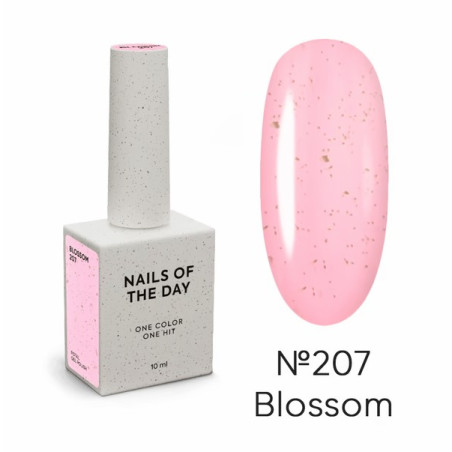 Esmalte Semipermanente Let's special Blossom NAILSOFTHEDAY, rosa claro con foil dorado, 10ml