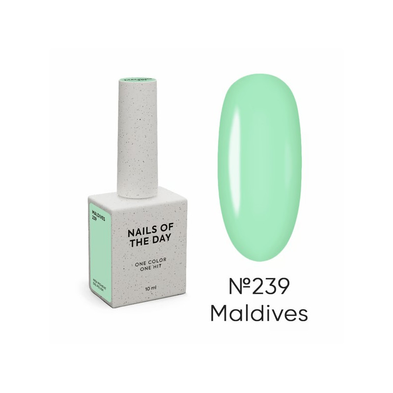 Esmalte Semipermanente Let's special Maldives NAILSOFTHEDAY, verde menta cálido, 10ml