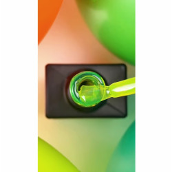 Color Top Vitrage 10 NAILSOFTHRDAY, top de color amarillo neón translúcido, sin capa adhesiva,10ml