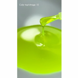 Color Top Vitrage 10 NAILSOFTHRDAY, top de color amarillo neón translúcido, sin capa adhesiva,10ml