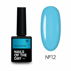 Color Top Vitrage 12 NAILSOFTHRDAY, top de color azul intenso translúcido, sin capa adhesiva,10ml