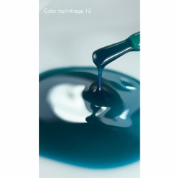 Color Top Vitrage 13 NAILSOFTHRDAY, top de color azul marino translúcido, sin capa adhesiva,10ml