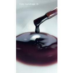 Color Top Vitrage 16 NAILSOFTHRDAY, top de color Ciruela translúcido, sin capa adhesiva,10ml