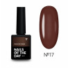 Color Top Vitrage 17 NAILSOFTHRDAY, top de color Chocolate Oscuro translúcido, sin capa adhesiva,10ml