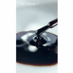 Color Top Vitrage 17 NAILSOFTHRDAY, top de color Chocolate Oscuro translúcido, sin capa adhesiva,10ml