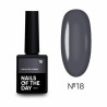 Color Top Vitrage 18 NAILSOFTHRDAY, top de color gris grafito-negro translúcido, sin capa adhesiva,10ml