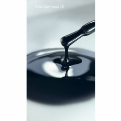 Color Top Vitrage 18 NAILSOFTHRDAY, top de color gris grafito-negro translúcido, sin capa adhesiva,10ml