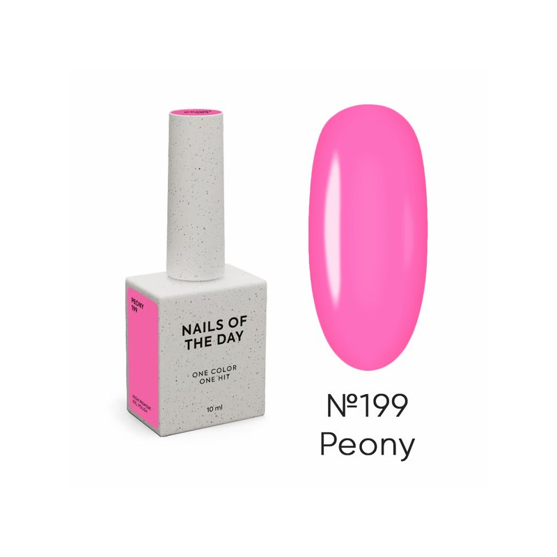 Esmalte Semipermanente Let's special Peony 199 NAILSOFTHEDAY, Rosa cálido intenso, 10ml