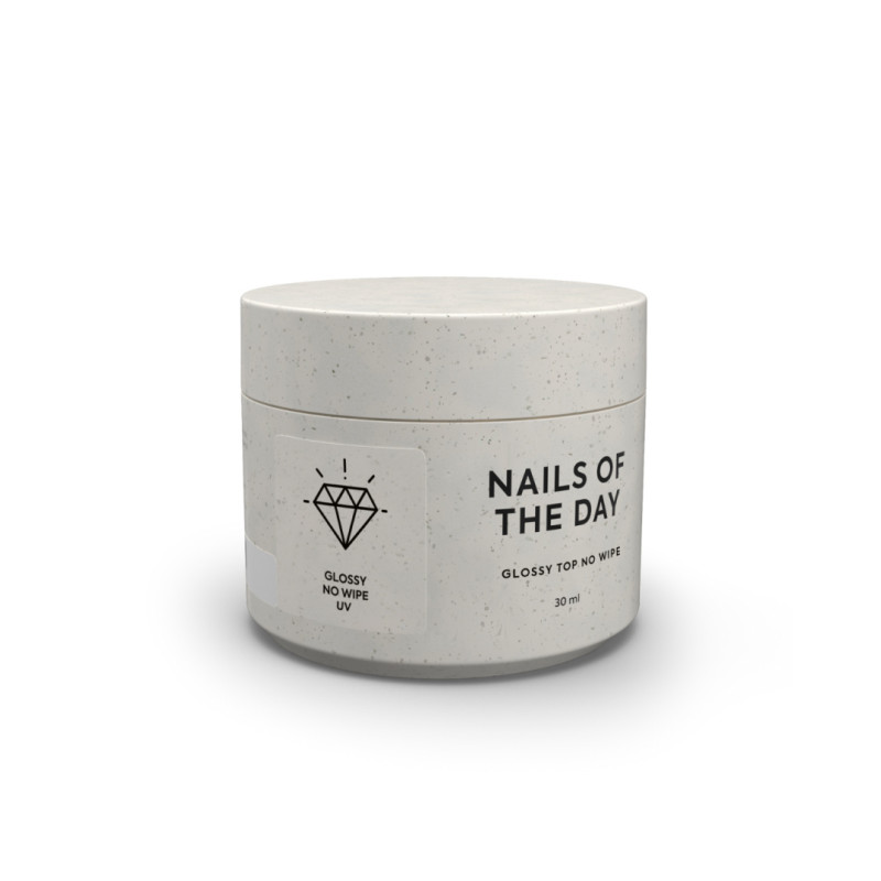 Top Glossy No Wipe NAILS OF THE DAY, top brillante sin capa pegajosa y con filtros UV, 30 ml