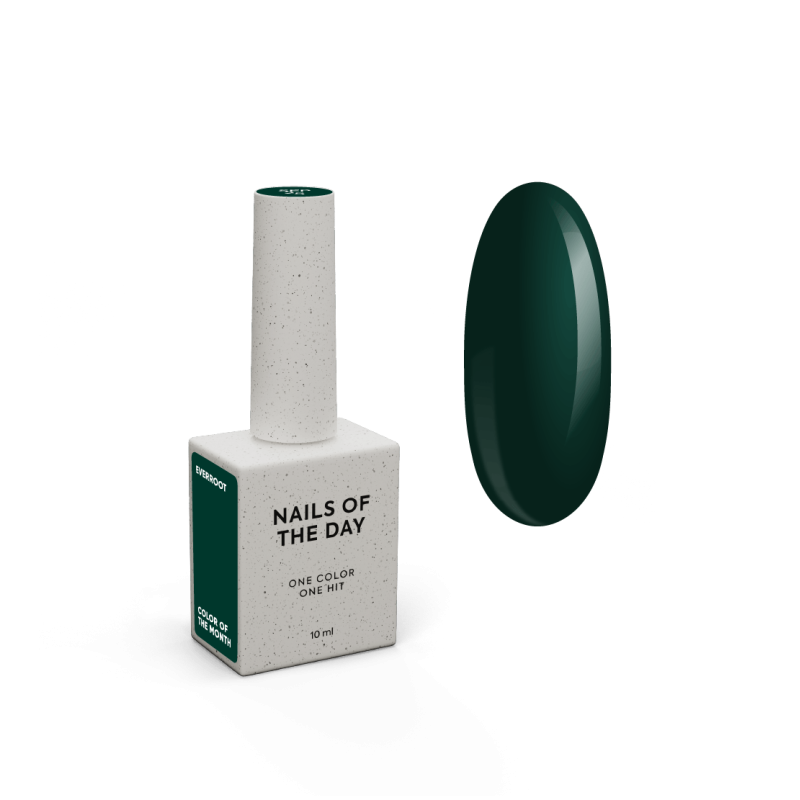 Esmalte Semipermanente Let's special Everroot  NAILSOFTHEDAY, Verde oscuro, 10ml