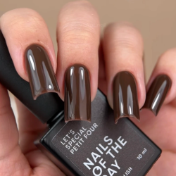 Esmalte semipermanenete Let's special Petit Four Nailsoftheday, color marrón oscuro, 10ml