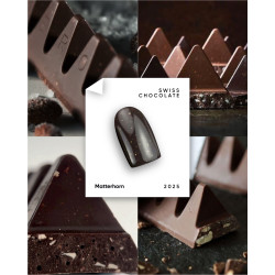 Esmalte semipermanenete Let's special Matterhorn Nailsoftheday, color marrón chocolate con brillo dorado, 10ml