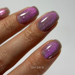 Esmalte Semipermanente Ojo de gato 15  Dark, violeta, 6ml