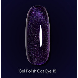 Esmalte Semipermanente Ojo de gato 18  Dark, azul, 6ml