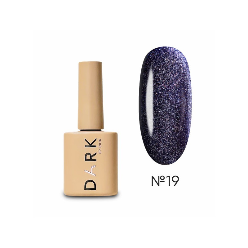 Esmalte Semipermanente Ojo de gato 19 Dark, azul violeta, 6ml