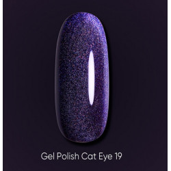 Esmalte Semipermanente Ojo de gato 19 Dark, azul violeta, 6ml