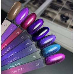 Esmalte Semipermanente Ojo de gato 19 Dark, azul violeta, 6ml