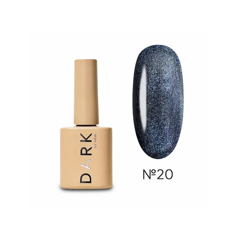 Esmalte Semipermanente Ojo de gato 20 Dark, azul turquesa, 6ml