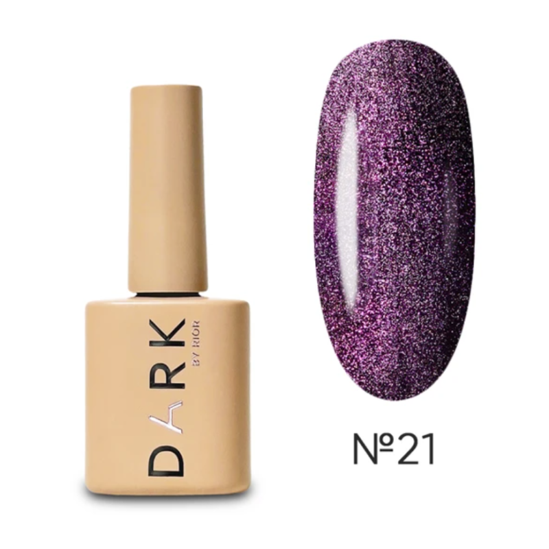 Esmalte Semipermanente Ojo de gato 21 Dark, rosa violeta, 6ml