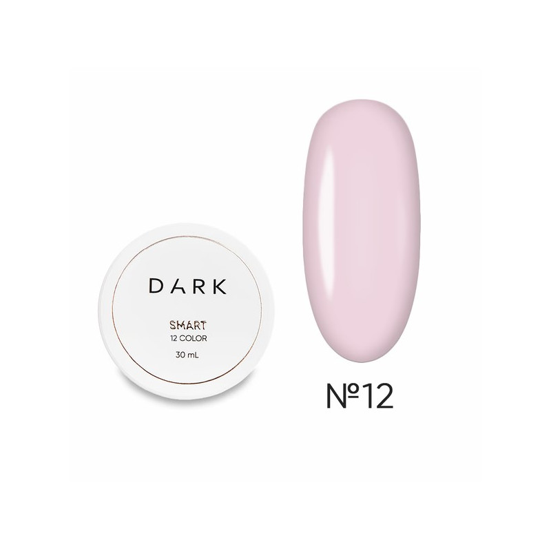 Gel Constructor Dark Smart Builder Gel 12, Rosa pálido, 30 ml