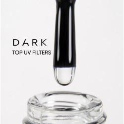 Rubber Top No Wipe DARK con UV FILTROS, sin pegajosidad, 30ml
