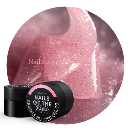 Sparkle Builder Gel 03 NAILSOFTHENIGHT, beige-rosa,15 ml