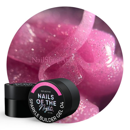 Sparkle Builder Gel 04 NAILSOFTHENIGHT, rosa,15 ml