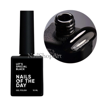 Esmalte Semipermanente Let's special Black NAILSOFTHEDAY, negro, 10ml