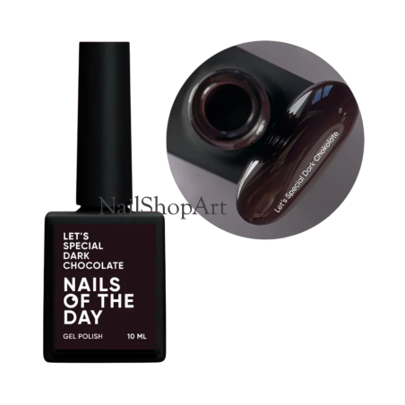 Esmalte Semipermanente Let's special Dark Chocolate NAILSOFTHEDAY, chocolate negro, 10ml