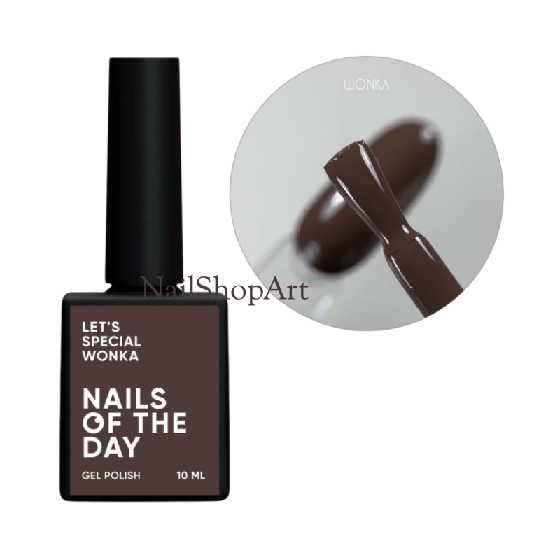 Esmaltes semipermanenetes Let's special Wonka Nailsoftheday, color marrón, 10ml