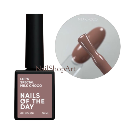 Esmaltes semipermanenetes Let's special Milk Choco Nailsoftheday, color Chocolate con leche, 10ml