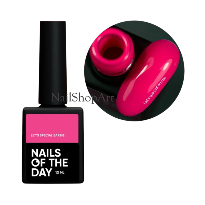 Esmalte Semipermanente Let's special Barbie NAILSOFTHEDAY, Rosa neón, 10ml