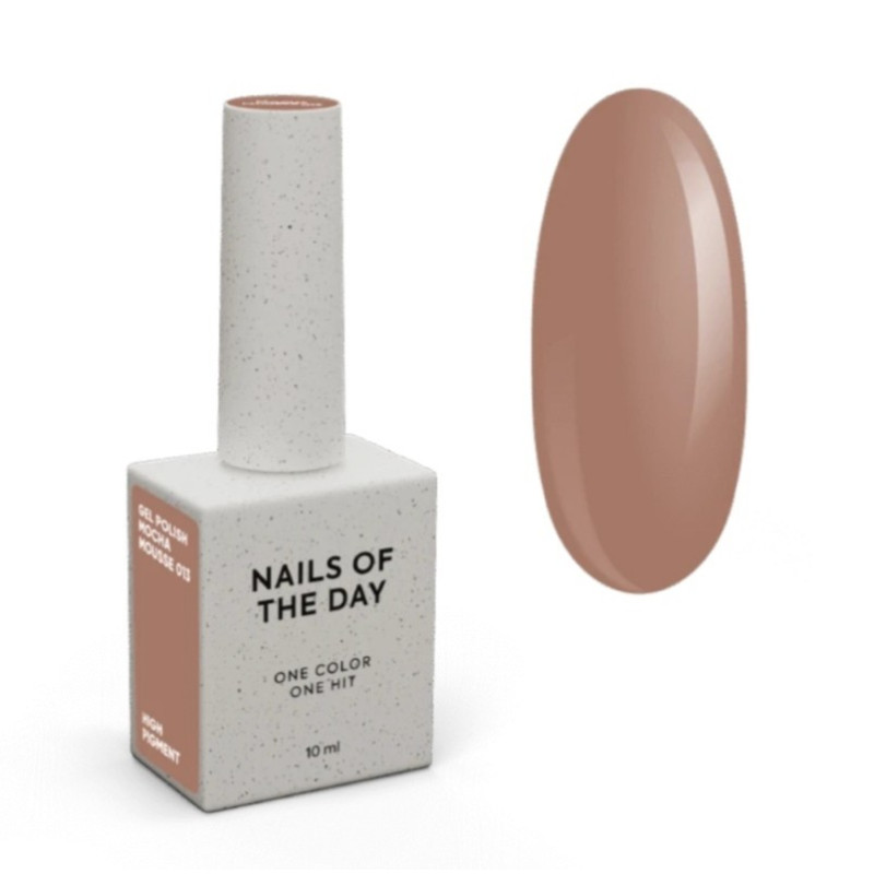 Esmalte semipermanenete Let's special Mocha Mousse Nailsoftheday, color beige caramelo cálido, 10ml