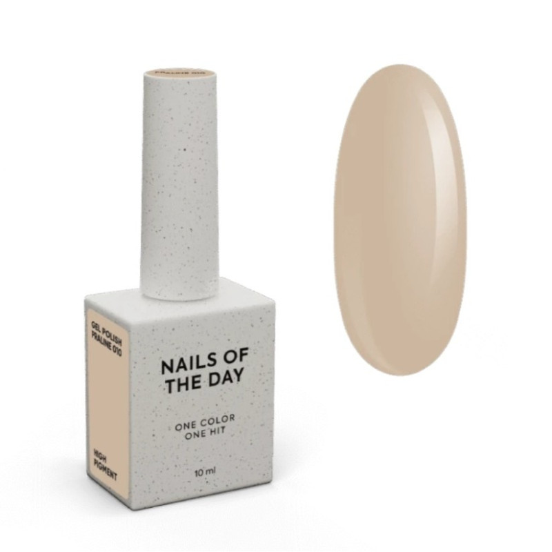 Esmalte semipermanenete Let's special Praline Nailsoftheday, color beige claro, 10ml