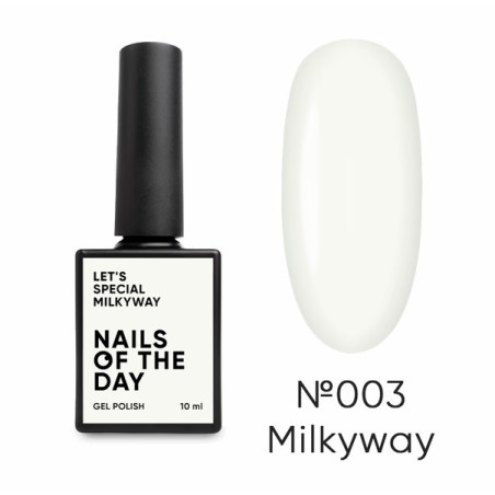 Esmalte semipermanenete Let's special Milkyway Nailsoftheday, color blanco lechoso, 10ml
