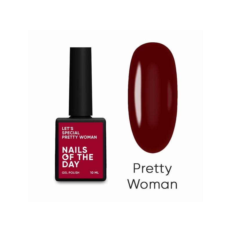 Esmalte Semipermanente Let's special Pretty Woman NAILSOFTHEDAY, Rojo Frambuesa, 10ml