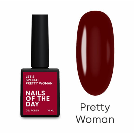 Esmalte Semipermanente Let's special Pretty Woman NAILSOFTHEDAY, Rojo Frambuesa, 10ml